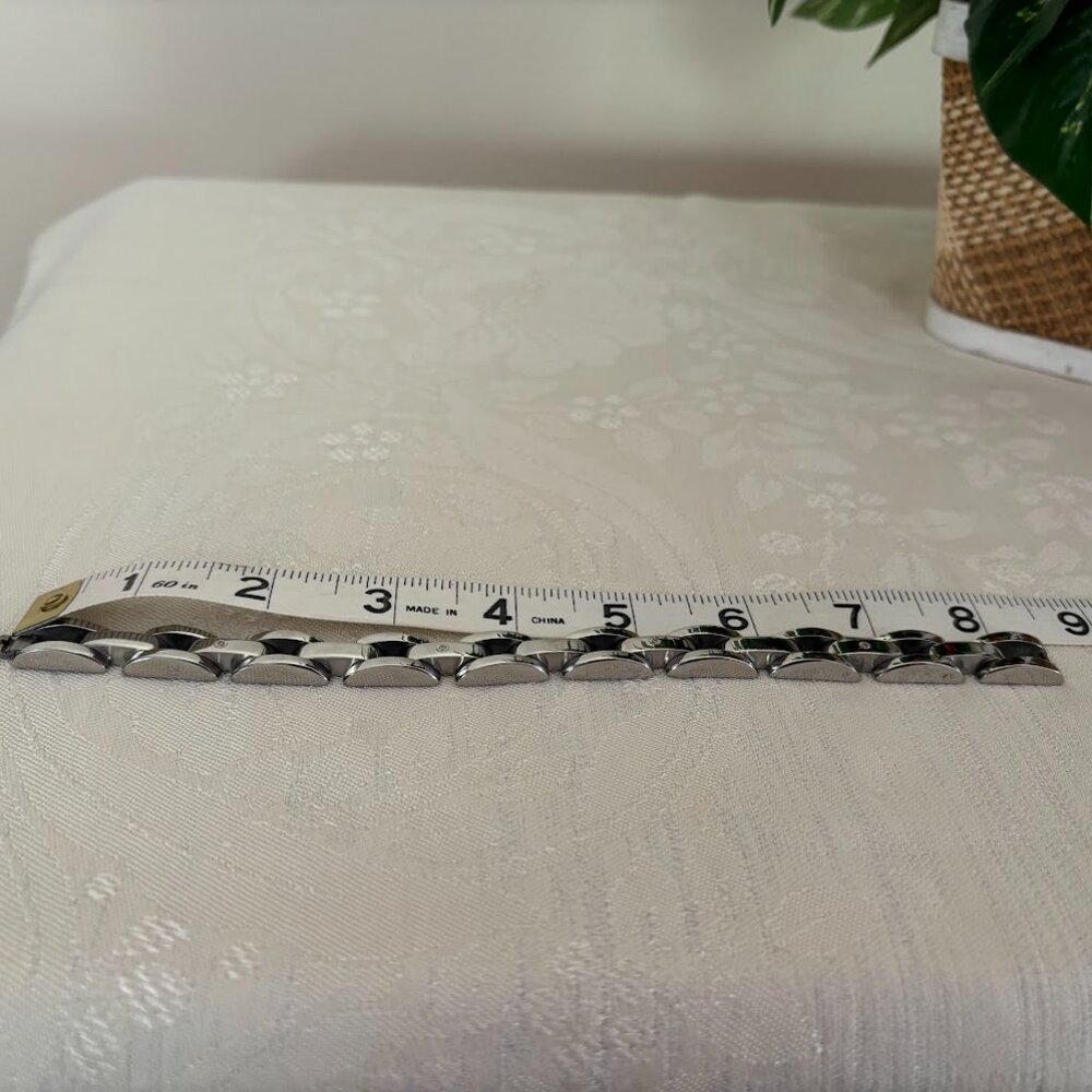 Sterling Silver (925) Bracelet (8") and Ring (9.5) with Moissanite Stones - Picture 14 of 16
